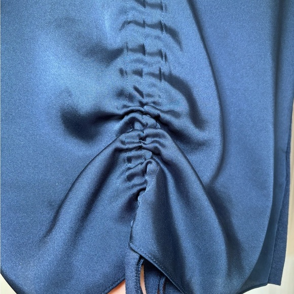 Ted Baker -  Navy Blue Baniy Ruched Long Sleeve Combo Sweater in Size S - Picture 5 of 9